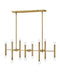 Lark - 83196LCB - LED Linear Chandelier - Millie - Lacquered Brass