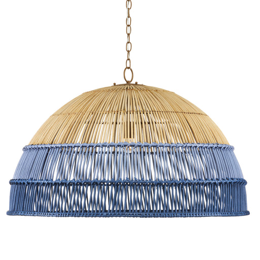 Currey and Company - 9000-0924 - One Light Pendant - Hiroshi Koshitaka - Khaki/Cornflower Blue/Bluebonnet