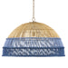 Currey and Company - 9000-0924 - One Light Pendant - Hiroshi Koshitaka - Khaki/Cornflower Blue/Bluebonnet