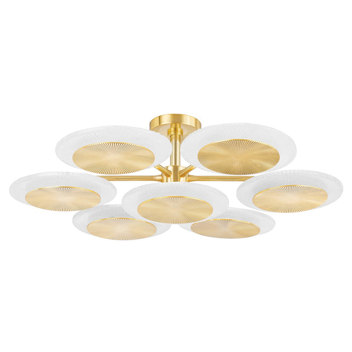 Corbett Lighting - 328-38-VPB - LED Semi Flush Mount - Topaz - Vintage Polished Brass