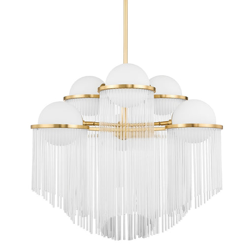 Corbett Lighting - 398-32-AGB - Six Light Chandelier - Celestial - Aged Brass