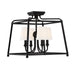 Crystorama - 2243-BF - Four Light Semi Flush Mount - Sylvan - Black Forged