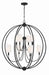 Crystorama - 2246-BF - Eight Light Chandelier - Sylvan - Black Forged