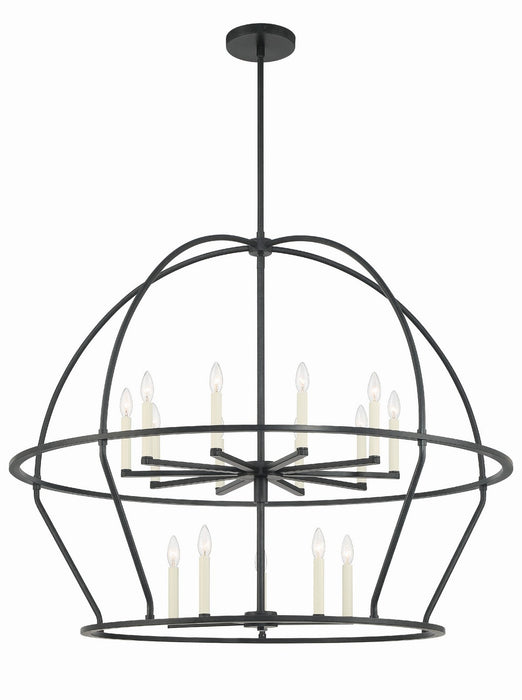 Crystorama - ABB-3029-BK - 15 Light Chandelier - Abbott - Black