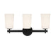 Crystorama - COL-103-BK - Three Light Wall Sconce - Colton - Black