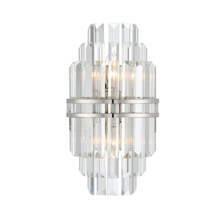 Crystorama - HAY-1402-PN - Two Light Wall Sconce - Hayes - Polished Nickel