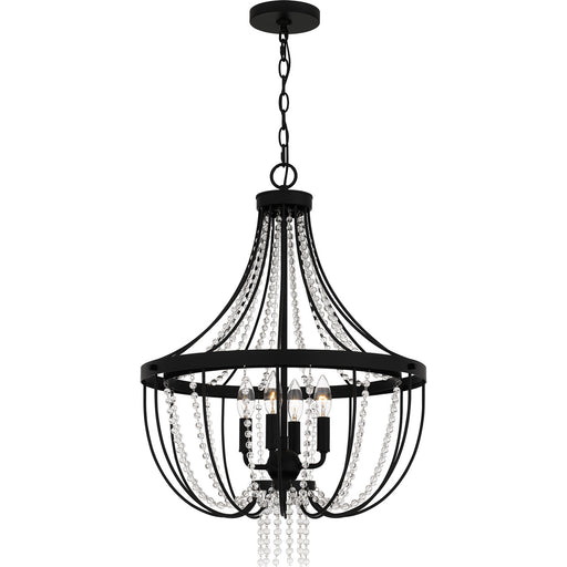 Quoizel - ADL2820MBK - Four Light Pendant - Adelaide - Matte Black