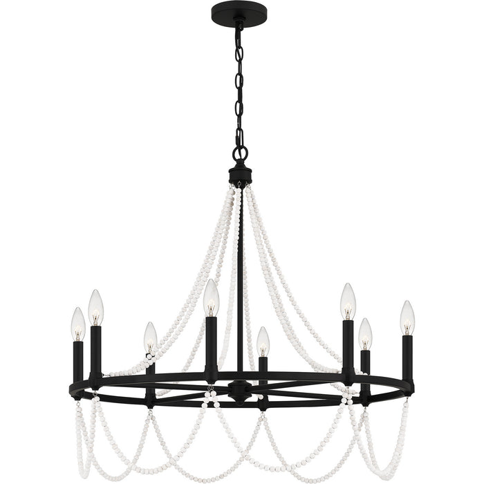 Quoizel - BGA5030MBK - Eight Light Chandelier - Brigitta - Matte Black