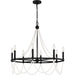 Quoizel - BGA5030MBK - Eight Light Chandelier - Brigitta - Matte Black