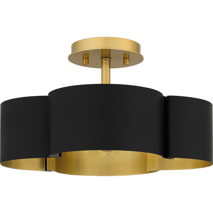 Quoizel - BSM1714MBK - Four Light Semi-Flush Mount - Balsam - Matte Black