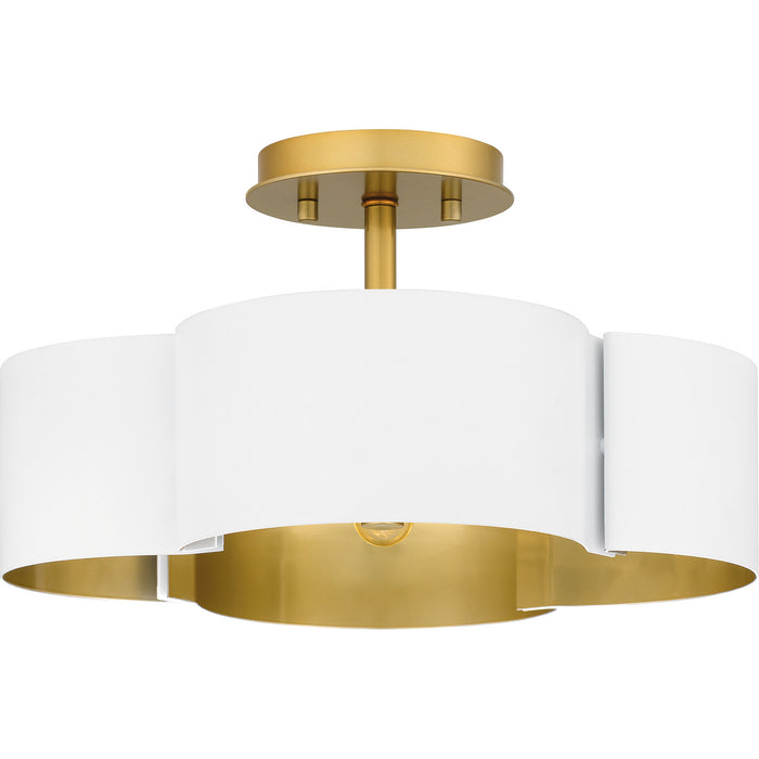 Quoizel - BSM1714W - Four Light Semi-Flush Mount - Balsam - Matte White