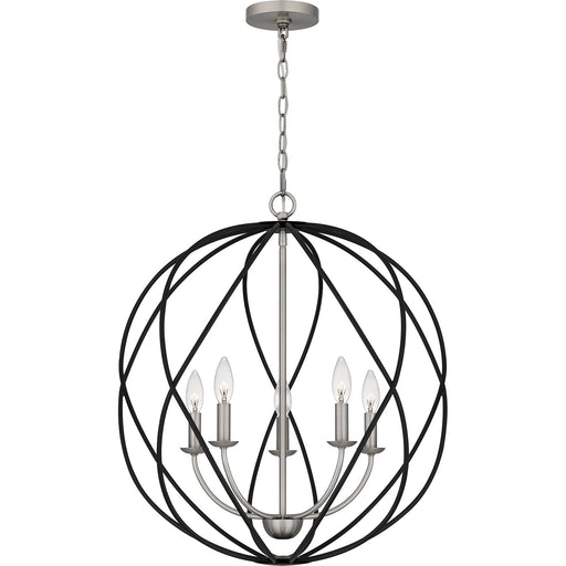 Quoizel - BYN2824AN - Five Light Pendant - Bryn - Antique Nickel