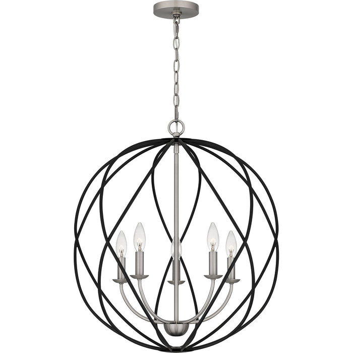 Quoizel - BYN2824AN - Five Light Pendant - Bryn - Antique Nickel