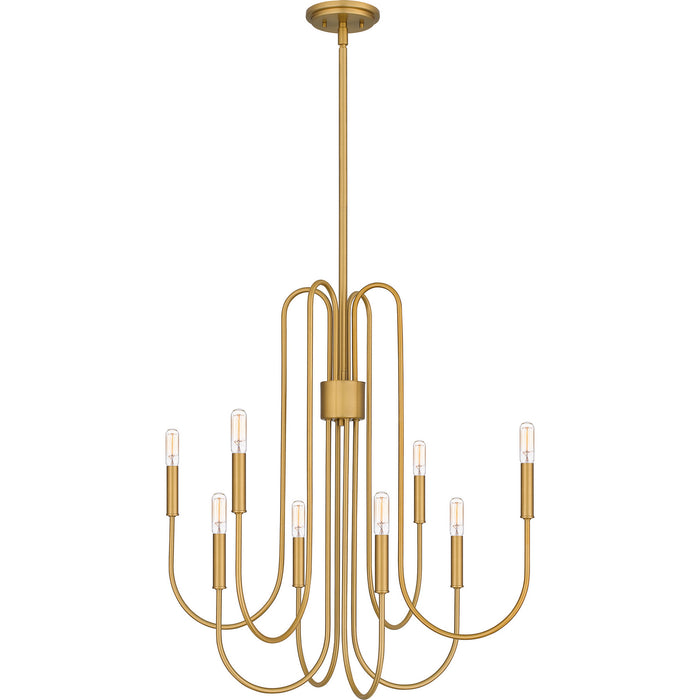 Quoizel - CBR5028BWS - Eight Light Chandelier - Cabry - Brushed Weathered Brass