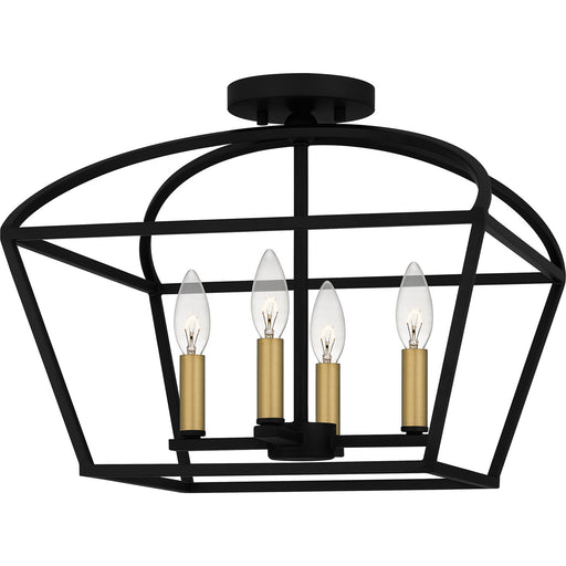 Quoizel - COB1716MBK - Four Light Semi-Flush Mount - Concho Bay - Matte Black