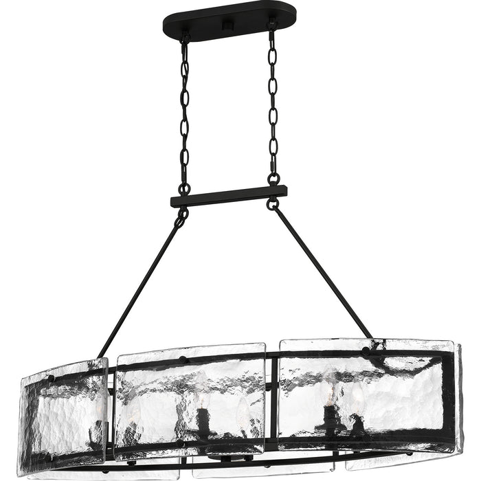 Quoizel - FTS638EK - Six Light Island Chandelier - Fortress - Earth Black