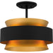 Quoizel - QSF5570EK - Three Light Semi Flush Mount - Quoizel Semi-Flush Mount - Earth Black