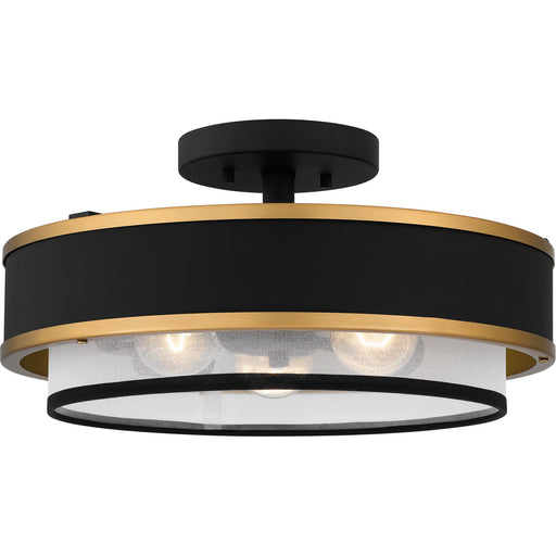 Quoizel - QSF5572EK - Three Light Semi Flush Mount - Quoizel Semi-Flush Mount - Earth Black