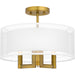 Quoizel - QSF5576AB - Three Light Semi Flush Mount - Quoizel Semi-Flush Mount - Aged Brass