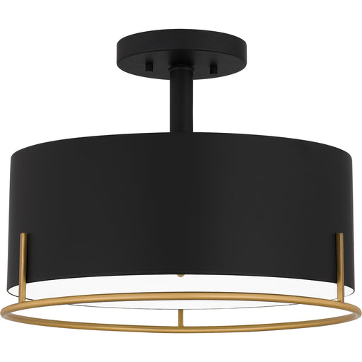 Quoizel - QSF5580MBK - Three Light Semi Flush Mount - Quoizel Semi-Flush Mount - Matte Black