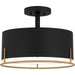 Quoizel - QSF5580MBK - Three Light Semi Flush Mount - Quoizel Semi-Flush Mount - Matte Black