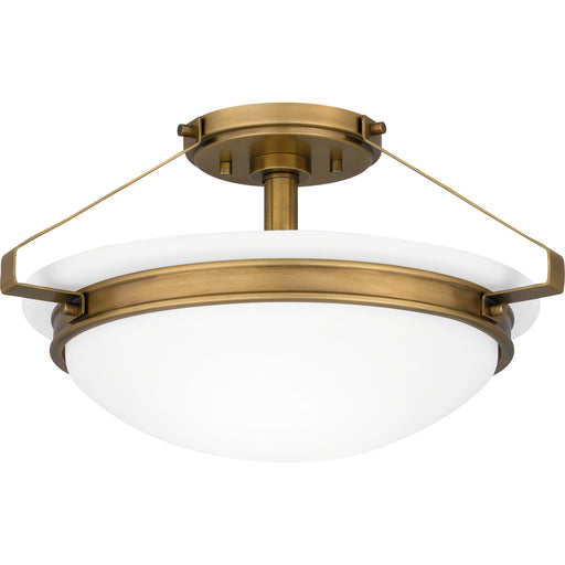 Quoizel - QSF5581WS - Two Light Semi Flush Mount - Quoizel Semi-Flush Mount - Weathered Brass