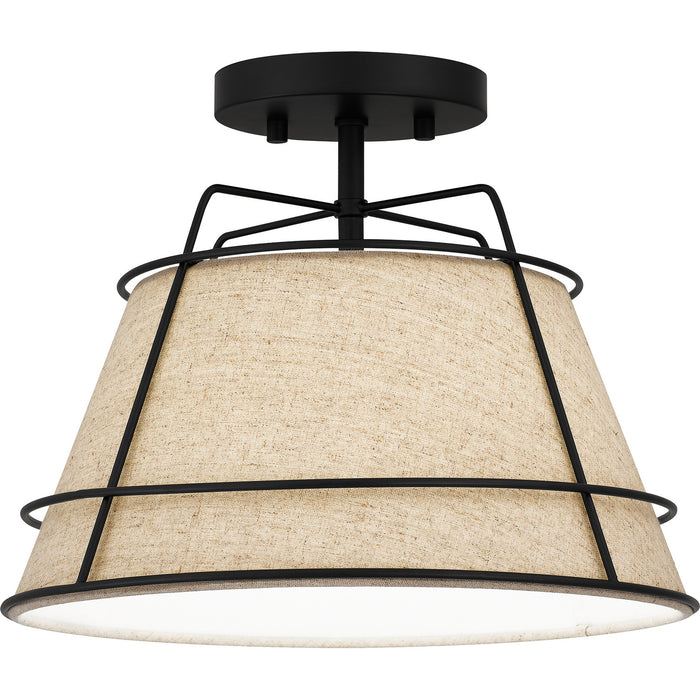 Quoizel - QSF5629MBK - One Light Semi Flush Mount - Quoizel Semi-Flush Mount - Matte Black