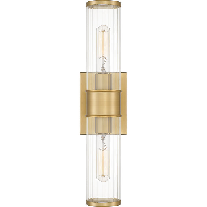 Quoizel - QW16128AB - Two Light Wall Sconce - Quoizel Wood - Aged Brass