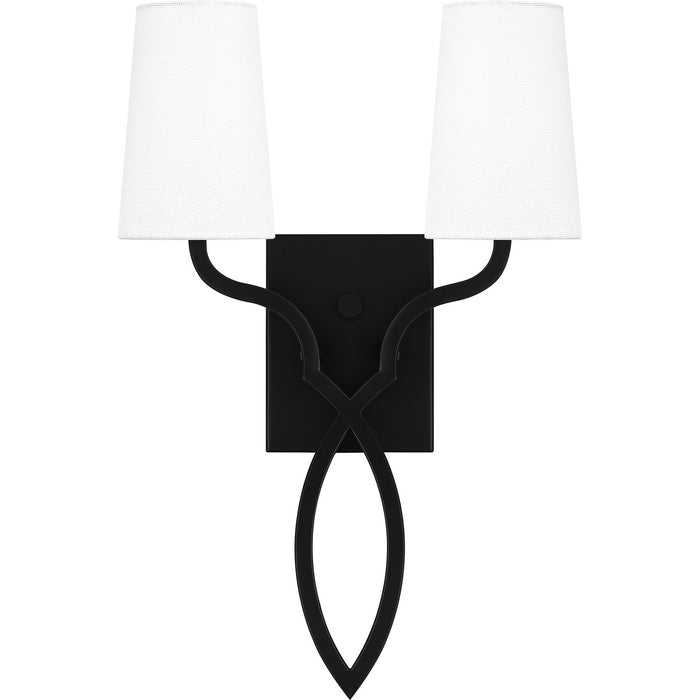 Quoizel - QW16130MBK - Two Light Wall Sconce - Quoizel Wood - Matte Black