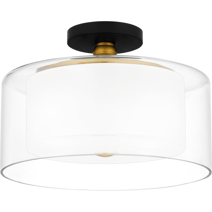 Quoizel - ROW1714MBK - Two Light Semi Flush Mount - Rowland - Matte Black