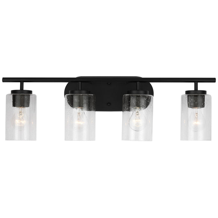 Generation Lighting. - 41173-112 - Four Light Wall / Bath - Oslo - Midnight Black