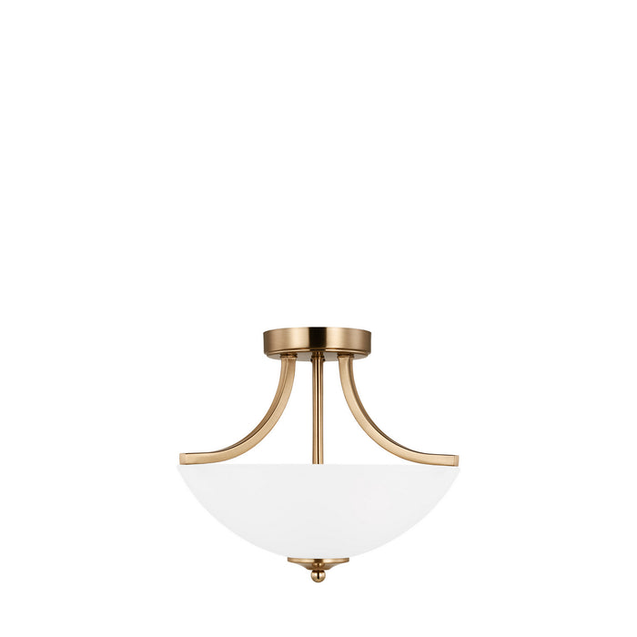 Generation Lighting. - 7716502-848 - Two Light Semi-Flush Convertible Pendant - Geary - Satin Brass