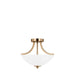 Generation Lighting. - 7716502-848 - Two Light Semi-Flush Convertible Pendant - Geary - Satin Brass