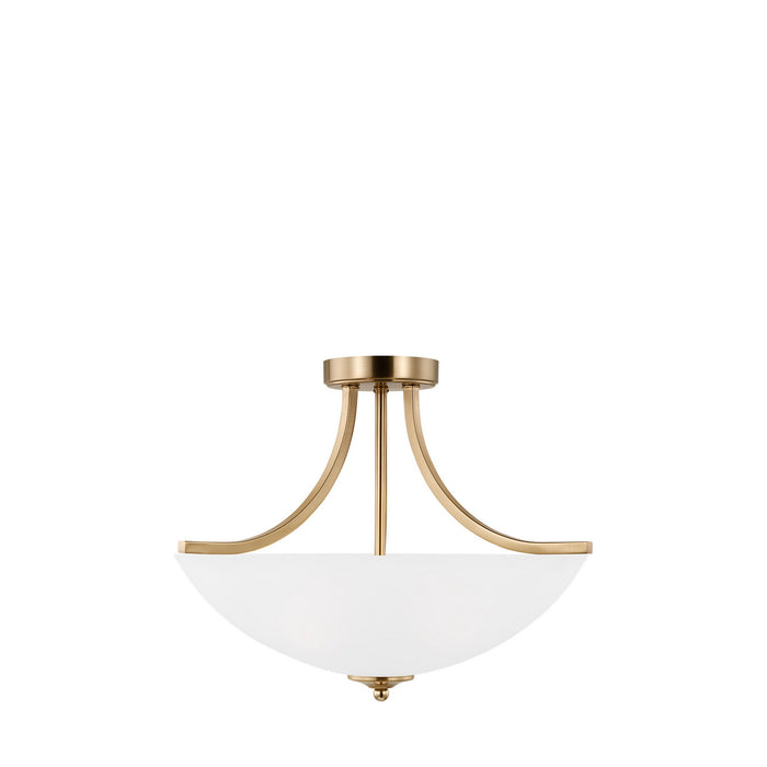 Generation Lighting. - 7716503-848 - Three Light Semi-Flush Convertible Pendant - Geary - Satin Brass