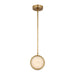 Alora - PD325106VBAR - LED Pendant - Blanco - Vintage Brass/Alabaster