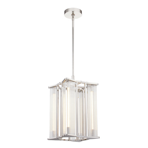 Alora - PD339415PNCR - LED Pendant - Sabre - Polished Nickel/Ribbed Glass