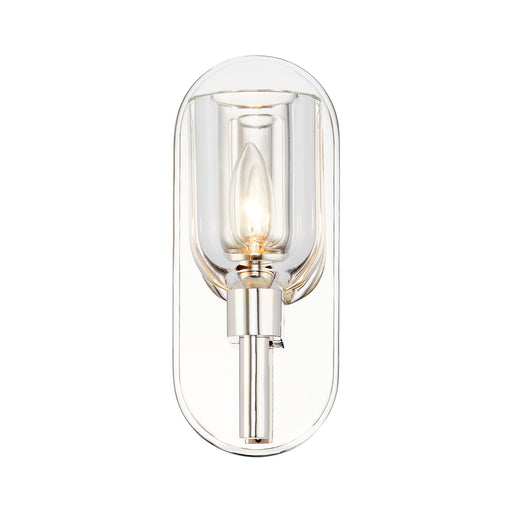 Alora - WV338101PNCC - One Light Vanity - Lucian - Clear Crystal/Polished Nickel