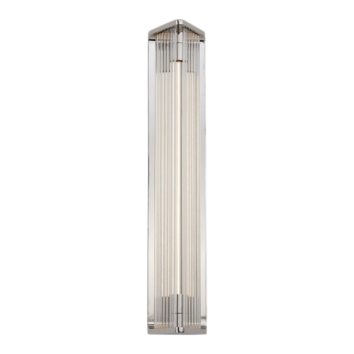 Alora - WV339123PNCR - LED Vanity - Sabre - Polished Nickel/Ribbed Glass