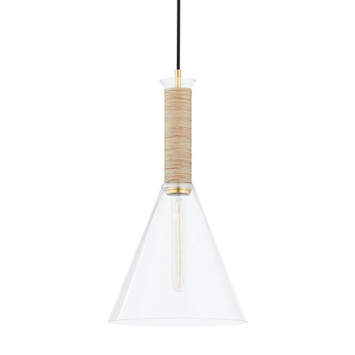 Mitzi - H622701S-AGB - One Light Pendant - Besa - Aged Brass