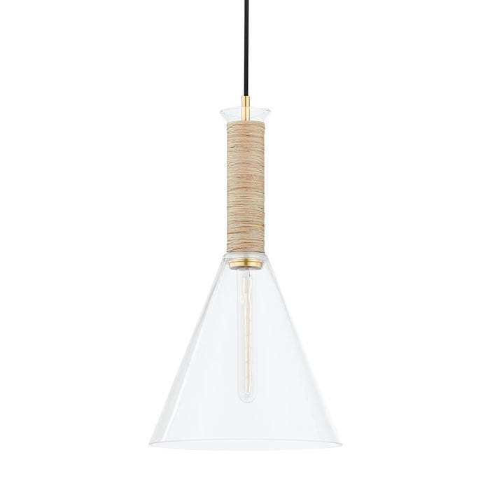 Mitzi - H622701S-AGB - One Light Pendant - Besa - Aged Brass