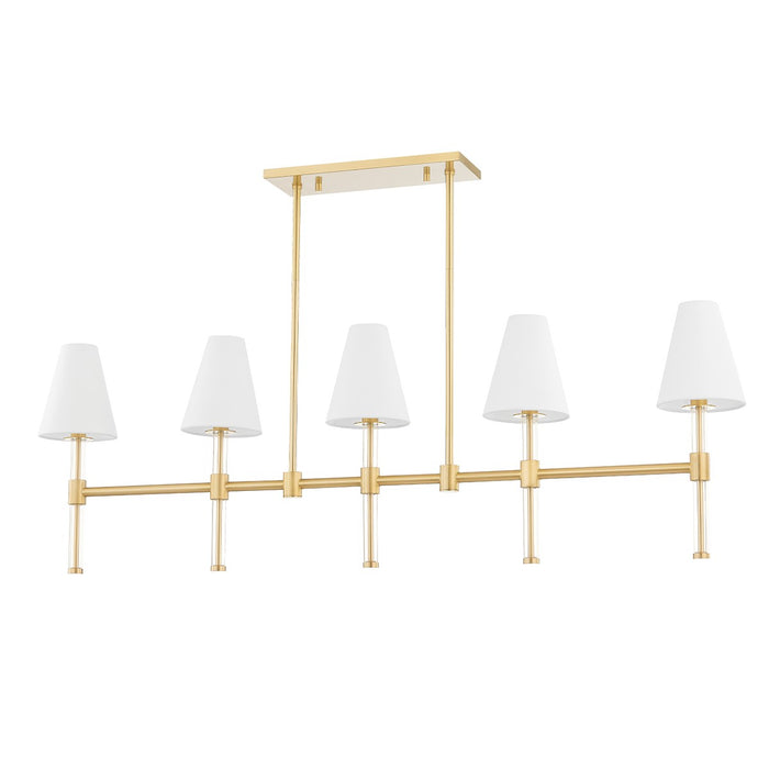 Mitzi - H630905-AGB - Five Light Linear - Janelle - Aged Brass