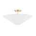 Mitzi - H676603-AGB - Three Light Semi Flush Mount - Alana - Aged Brass