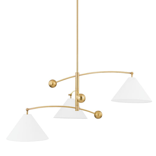 Mitzi - H696803-AGB - Three Light Chandelier - Birdie - Aged Brass