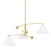 Mitzi - H696803-AGB - Three Light Chandelier - Birdie - Aged Brass