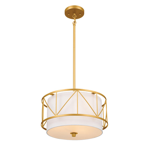 Kichler - 52074CLG - Three Light Pendant/Semi Flush - Birkleigh - Classic Gold