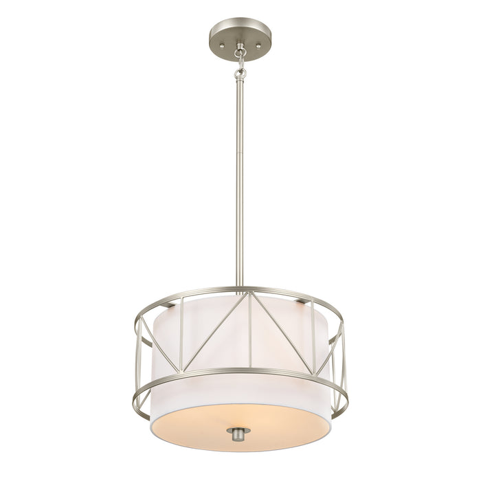 Kichler - 52074SN - Three Light Pendant/Semi Flush - Birkleigh - Satin Nickel