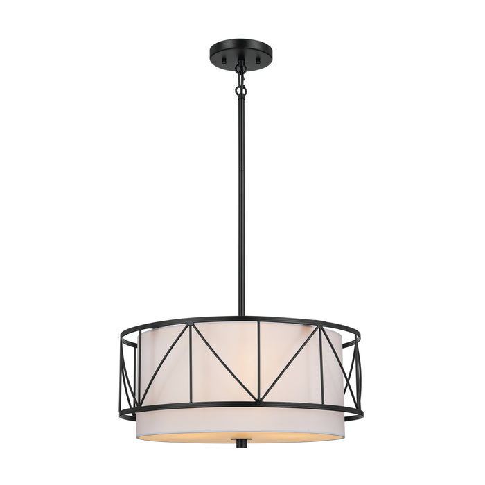 Kichler - 52075BK - Three Light Pendant/Semi Flush - Birkleigh - Black