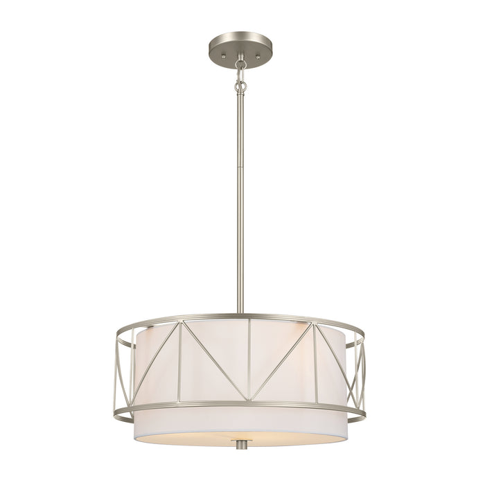 Kichler - 52075SN - Three Light Pendant/Semi Flush - Birkleigh - Satin Nickel