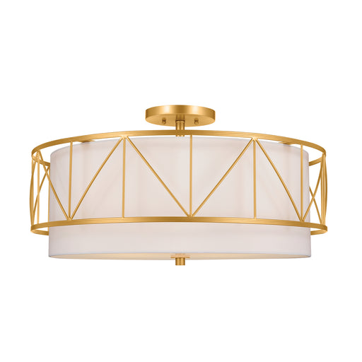 Kichler - 52076CLG - Four Light Semi Flush Mount - Birkleigh - Classic Gold