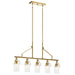 Kichler - 52379NBR - Five Light Linear Chandelier - Everett - Brushed Brass